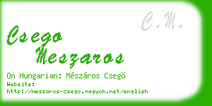 csego meszaros business card