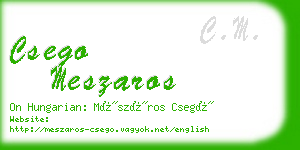 csego meszaros business card